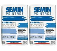 Enduit de Lissage Semin Lisseur ETS2, Intérieur, Poudre, sac de 25 kg, Lot de 2