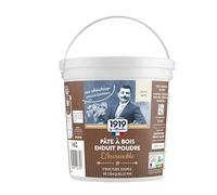 Enduit de rebouchage bois Gros Trous - Pâte à bois Poudre - 1Kg teinte Sapin - Intérieur/extérieur, ne fendille pas, adhérence extrême - L'Increvable 1919 BY MAULER