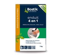 Enduit de rebouchage, collage - poudre 1 kg - Enduit 4 en 1 BOSTIK