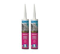 Enduit de Rebouchage Élastique Fibrelastic à Base de Fibre de Verre pour Fissures Vivantes Int-Ext Cartouche 310 ml (lot de 2)