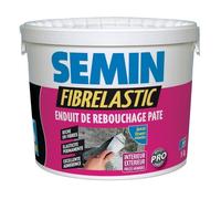 Semin Enduit de Rebouchage Élastique Fibrelastic à Base de Fibre de Verre pour Fissures Vivantes, Intérieur/Extérieur, seau de 5 kg