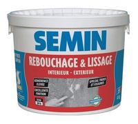 Enduit de rebouchage - Semin - 4 kg - Intérieur-Extérieur - Adhérence élevée - Finition parfaite