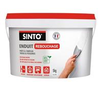 Enduit de Rebouchage - SINTO - Prêt à l'Emploi - 5kg - 97% Ingrédients Naturels - Séchage Rapide