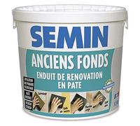 Enduit de Rénovation pour les Supports Irréguliers Semin Anciens Fonds, Intérieur/Extérieur, Seau de 1,5 kg