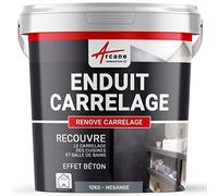 Enduit décoratif carrelage intérieur | Enuit pour mural pour cuisine, salle de bain, plan de travail, crédence : RENOVE CARRELAGE - 10 kg (environ 6,5 m²) Mésange - ARCANE INDUSTRIES