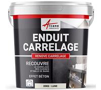 Enduit décoratif carrelage intérieur | Enuit pour mural pour cuisine, salle de bain, plan de travail, crédence : RENOVE CARRELAGE - 20 kg (environ 13 m²) Lune - ARCANE INDUSTRIES