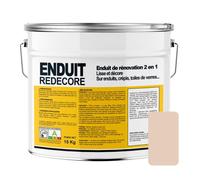 Enduit décoratif, rénovation rapide, 2 en 1, lisse et décore sur plâtre, peintures, crépis, fibres 15 Kg Seigle