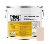 Enduit décoratif, rénovation rapide, 2 en 1, lisse et décore sur plâtre, peintures, crépis, fibres, toile de verre 15 Kg Seigle