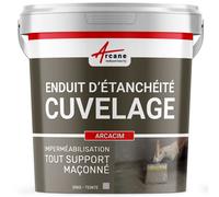 Enduit d'Etanchéité Hydrofuge - Enduit de Cuvelage pour béton, support maçonné ARCACIM Gris 25 Kg