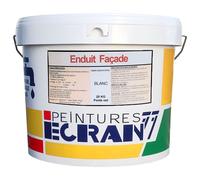 Enduit façade, crepi grains fins extérieur, renforce les murs, masque les défauts, application rouleau, prêt à l'emploi ECRAN 77 25 Kg