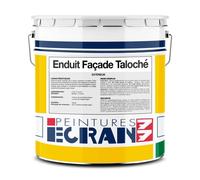 Enduit façade taloché hydrofuge, protection mur extérieur, renforce les murs, masque les défauts 25 Kg Blanc de la Côte