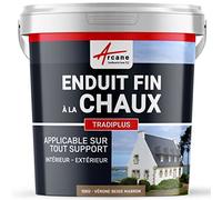 Enduit fin à la chaux, décoration, intérieure, extérieur, maison : Tradiplus - 15 kg (jusqu'à 14 m²) Vérone - Beige Marron - ARCANE INDUSTRIES