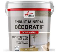 Enduit Minéral Décoratif Aspect Béton Mur et Sol 4 kg Camel