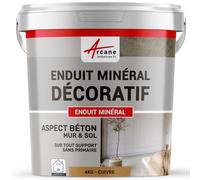 Enduit Minéral Décoratif Aspect Béton Mur et Sol 4 kg Cuivre