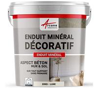 Enduit minréral decoratif interieur | Aspect/Effet beton pour sol et mur toute pièce intérieure - 20 kg Lune - ARCANE INDUSTRIES