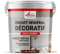 Enduit minréral decoratif interieur | Aspect/Effet beton pour sol et mur toute pièce intérieure - 4 kg Tomette - ARCANE INDUSTRIES
