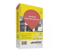 Enduit monocouche de façade extérieur blanc cassé 25 kg - d’imperméabilisation et décoration façades - Weber