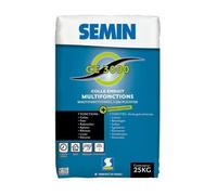 Enduit Multifonctions CE 3000 Semin pour Coller, Fixer, Reboucher, Aplanir, Lisser et Décorer, Intérieur, Sac de 25 kg