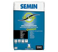 Enduit Multifonctions CE 3000 Semin pour Coller, Fixer, Reboucher, Aplanir, Lisser et Décorer, Intérieur, Sac de 25 kg