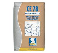 Enduit pour Joints de Plaques de Plâtre CE 78 Universelle 8 Heures Semin, Intérieur, Sac de 25 kg