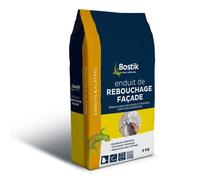 Bostik Enduit de Rebouchage Façade en Poudre - Intérieur/Extérieur - Tous Supports - Rebouchage et Égalisation de Trous et Fissures Jusqu’à 5 cm - Blanc - Sac 5 kg