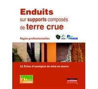 Enduits sur supports composés de terre crue Règles professionnelles - 63 fiches d'exemples de mise en oeuvre - RÉSEAU écobâtir - Le Moniteur - broché - Beau livre