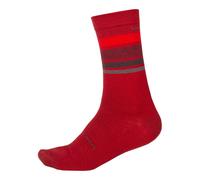 Endura - BaaBaa Merino Stripe Sock - Chaussettes vélo homme Red - S-M