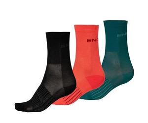 Endura Coolmax Lot de 3 paires de chaussettes de cyclisme pour femme
