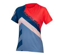 ENDURA Damen Singletrack Print LTD Bikeshirt, Größe L, Radtrikot, bleu