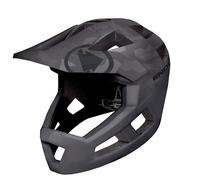 Endura - Kid's Singletrack Vollvisierhelm - Casque de cyclisme - One Size - camouflage / grau