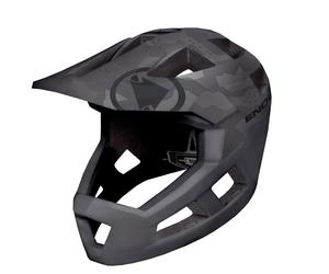 Endura - Kid's Singletrack Vollvisierhelm - Casque de cyclisme - One Size - camouflage / grau