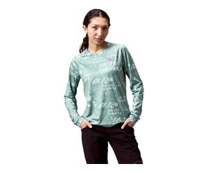 Endura Maillot Singletrack Print L/S pour Dames vert