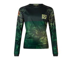 Endura T-Shirt de Cyclisme Tropical à Manches Longues pour Femme, Vert Ghillie, Taille L