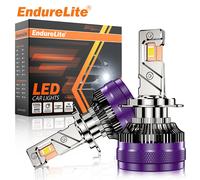ENdureLite H7 Ampoules LED pour phares de voiture, 25000 lm, 300 % plus lumineuses, 6000 K blanc froid, conception 1:1 avec ventilateur de refroidissement, Plug & Play, lot de 2