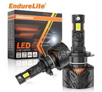 ENdureLite Lot de 2 ampoules LED H4 emballées, 20 000 lm, 300 % plus lumineuses, Plug & Play, système de refroidissement efficace