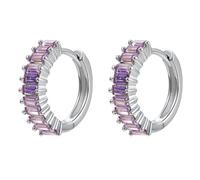 ene Boucles d'oreilles en filigrane Ladder Square Zircon Boucles d'oreilles Circle Boucle d'oreille Femme Tout Tempérament Simple Ensemble Multicolore Accessoires Boucles d'oreilles Boîte, taille