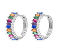 ene Boucles d'oreilles en filigrane Ladder Square Zircon Boucles d'oreilles Circle Boucle d'oreille Femme Tout Tempérament Simple Ensemble Multicolore Accessoires Boucles d'oreilles Boîte, taille