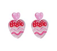 ene Und Blaue Ohrringe Ohrstecker Europäische und amerikanische Lippen Erdbeerohrringe Ohrringe Modeschmuck Ohrringe Rot (B, 4.8x3.5cm)