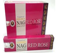 Enecen Golden Nag Bâton avec Pack d'encens pour Méditation, Yoga, Spirituel, Aromathérapie Energy Cleansing (Rose, 6 Boîtes)