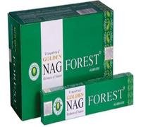 Enecen Golden Nag Bâton avec Pack d'encens pour Méditation, Yoga, Spirituel, Aromathérapie Energy Cleansing (Forest, 6 Boîtes)