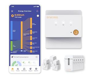 enecess HEMS ecoMain, moniteur d’énergie triphasé en temps réel pour maison & entreprise, 40+ canaux, rail DIN, visualisation par app, analyse PV, prise intelligente, économie d’énergie.