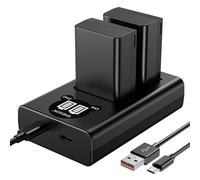 ENEGON 2 Lot Batteries Rechargeables EN-EL25 EN-EL25A 1600mAh,kit Chargeur Double LED Intelligent pour Nikon Z Series, Z30, Z50, Z 50, Z FC,Nikon EN-EL25,EN-EL25A,4241 et Nikon MH-32 Caméra Digitale