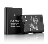 ENEGON 2X EN-EL14 Batterie Rechargeable Li-ION pour Appareil Photo numérique Nikon en-el14/el14a D5600 D5100 D5200 D5300 D5500 D3100 D3200 D3300 D3400 D3500 Coolpix P7000 P71000 P720 0 P7700 P7800