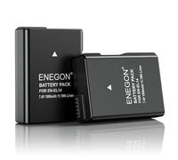 ENEGON 2X EN-EL14 Batterie Rechargeable Li-ION pour Appareil Photo numérique Nikon en-el14/el14a D5600 D5100 D5200 D5300 D5500 D3100 D3200 D3300 D3400 D3500 Coolpix P7000 P71000 P720 0 P7700 P7800