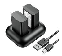 ENEGON 2x1300mAh NP-FW50 Batteries de Rechange et Chargeur Compatible avec Sony ZV-E10, A6000, A6500, A6300, A6400, A7, A7II, A7RII, A7SII, A7S, A7S2, A7R, A7R2, A55, A5100, A5000, A3000, A55, RX10