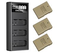 ENEGON 3-Pack EN-EL14 1680mAh Batteries + Chargeur LCD à 3 Emplacements Dual Entrée, Compatible avec Nikon EN-EL14/EL14a, D3100, D3200, D3300, D3400, D3500, D5100, D5200, D5300, D5500, D5600