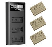 ENEGON 3-Pack LP-E17 1500mAh Batteries + Chargeur LCD à 3 Emplacements, Compatible avec Canon EOS R10, R8, RP, R50, R100, M3, M5, M6, EOS 200D, 250D, 750D, 760D, 800D, 850D, RP