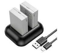 ENEGON Batterie de Rechange (2 Paquets) et Chargeur Double Rapide pour Canon LP-E8 et Canon EOS Rebel T2i, T3i, T4i, T5i, EOS 550D, 600D, 650D, 700D, Kiss X4, X5, X6, LC-E8E Appareil Photo numérique
