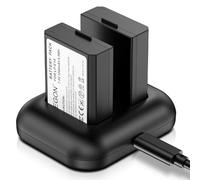 ENEGON Batterie de Rechange (2 pièces) et Chargeur Rapide Double pour Canon LP-E10 et Les appareils Photo Canon EOS Rebel T3, T5, T6, Kiss X50, X70, EOS 1100D, EOS 1200D,1300D, 2000D, 3000D, 4000D