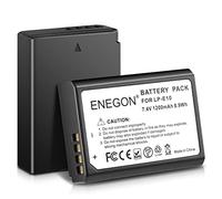 ENEGON Batterie LP-E10 1200 mAh (Lot de 2) pour Canon LP-E10 et Canon EOS 1100D, 1200D, 1300D, 1500D, 2000D, 3000D, 4000D, EOS Rebel T3, T5, T6, T7, T100, Kiss X2, Kiss X50, Kiss X70, X80, X90